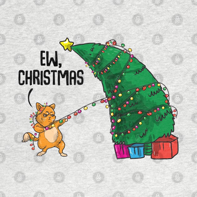 Cats Hate Christmas. Funny Ugly Christmas Sweatshirt. by KsuAnn